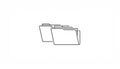 Simple line drawing of several stacked file folders, suggesting Royalty Free Stock Photo