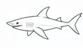 A simple line drawing of a shark Royalty Free Stock Photo