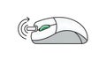 A simple line drawing of a wireless computer mouse ejecting a USB dongle Royalty Free Stock Photo