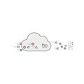 Cloud Computing Data Transfer Illustration Royalty Free Stock Photo