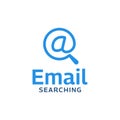 Simple Line Email Searching Logo Design Template Royalty Free Stock Photo