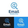 Simple Line Email Searching Logo Design Template Royalty Free Stock Photo