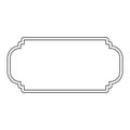 Simple line frame border isolated on white background
