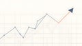 Ai generated Simple Line Graph on Grid Background Showing Data Trends Royalty Free Stock Photo
