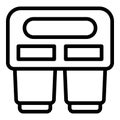 Simple line icon of binoculars suitable for web design, apps, and infographics Royalty Free Stock Photo