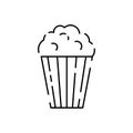 Simple line icon of Cinema Related Vector. Contains such Icons as Movie Theater, TV, Popcorn, Video Clip and more. Entertainment