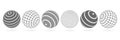 icon set. globe grid. wire frame planets. white background. globe icons. 3d object concept Royalty Free Stock Photo