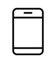 Simple Line of Smartphone Vector Icon. Modern Cell Phone sign for web site or mobile app telephone Royalty Free Stock Photo