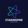 Star inspire creative and colorful logotype design