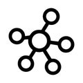 Simple Line Style Molecule Structure Connection Diagram Icon Design Royalty Free Stock Photo