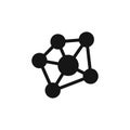 Simple Line Style Network Connection Molecule Element Shape Icon Symbol Royalty Free Stock Photo