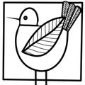 Simple line stylised bird logo