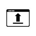 Simple upload Folder icon vector image