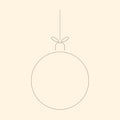 Simple linear Christmas ball toy