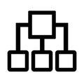 Simple and linear circuit in the form of squares. Generalization, algorithm, programming Royalty Free Stock Photo