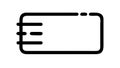 Simple lined rectangle shape design element icon , vector design Generative AI Royalty Free Stock Photo