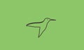 Simple lines hummingbird fly logo symbol vector icon illustration graphic design Royalty Free Stock Photo