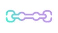Simple linked chain, symbolizing connection and unity, vector design Generative AI Royalty Free Stock Photo
