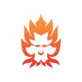 Simple Lion fire vector icon for graphic design, web and app Royalty Free Stock Photo