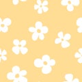 Simple little flowers in pastel color. Seamless pattern with floral elements.