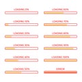 Simple loading bar. Royalty Free Stock Photo