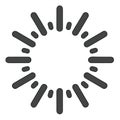 Simple loading icon with rotating lines indicating ongoing process or system activity