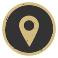 Simple location icon vector illustration on gray background Royalty Free Stock Photo