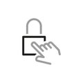 Simple Locks Related Vector Line Icons. Choice of protection. Vector illustration Royalty Free Stock Photo