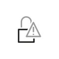 Simple Locks Related Vector Line Icons. Errors in protection. Vector illustration Royalty Free Stock Photo