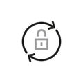 Simple Locks Related Vector Line Icons. Lock for security. Vector illustration Royalty Free Stock Photo