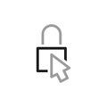 Simple Locks Related Vector Line Icons. Lock for security. Vector illustration Royalty Free Stock Photo