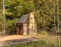 Enslaved family log cabin at Mount Vernon home of George Washington Royalty Free Stock Photo