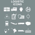 Simple logistics icons set. Royalty Free Stock Photo