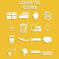 Simple logistics icons set. Royalty Free Stock Photo
