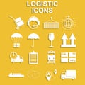 Simple logistics icons set. Royalty Free Stock Photo