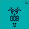 the simple logo concept dog for petshop and animal icon