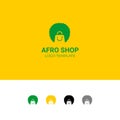 Afro plus shoping bag logo template with eos file