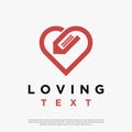 Simple logo vector loving text