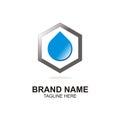 Simple Logo Water Element, editable vector and color editable vector and color editable, eazy use and scalable Royalty Free Stock Photo