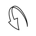 Simple loop circle arrow icon Royalty Free Stock Photo