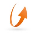 Simple loop circle arrow icon Royalty Free Stock Photo