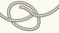 Simple Loop Knot in a Thick Rope Hand-Drawn, vector design Generative AI Royalty Free Stock Photo