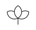 Simple lotus logo icon design vector template eps