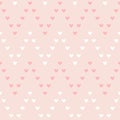 Simple Love heart zigzag pink monochrome Seamless Pattern Background Wallpaper