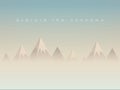 Simple low poly mountains landscape vector