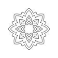 Simple Mandala Art Black White Vector Royalty Free Stock Photo