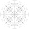 Simple mandala outline