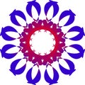 it is simple mandala in two colours