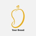 Simple Mango logo. fresh ice juice fruit