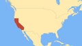 Simple map of California state Royalty Free Stock Photo